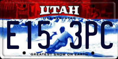 UT license plate E153PC