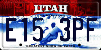 UT license plate E153PF