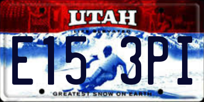 UT license plate E153PI