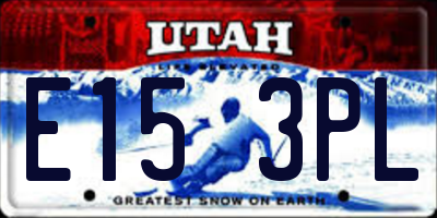 UT license plate E153PL