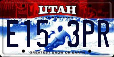 UT license plate E153PR