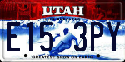 UT license plate E153PY