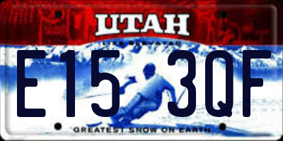 UT license plate E153QF