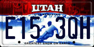 UT license plate E153QH