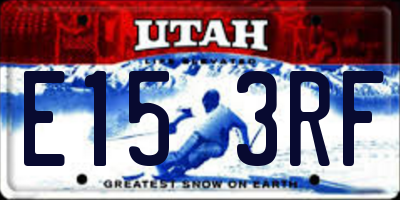 UT license plate E153RF