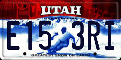 UT license plate E153RI