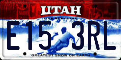UT license plate E153RL