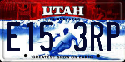 UT license plate E153RP