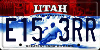 UT license plate E153RR