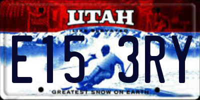 UT license plate E153RY