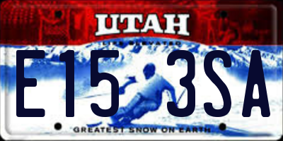 UT license plate E153SA