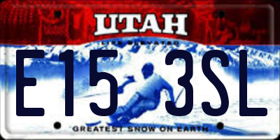 UT license plate E153SL