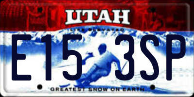 UT license plate E153SP