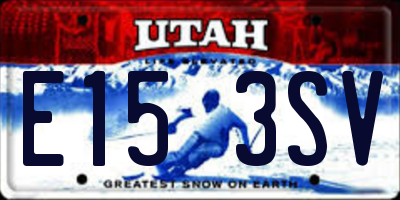 UT license plate E153SV