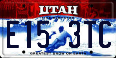 UT license plate E153TC