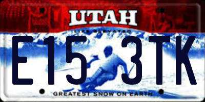 UT license plate E153TK
