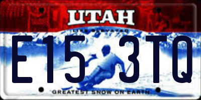 UT license plate E153TQ