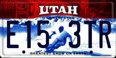 UT license plate E153TR