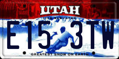 UT license plate E153TW