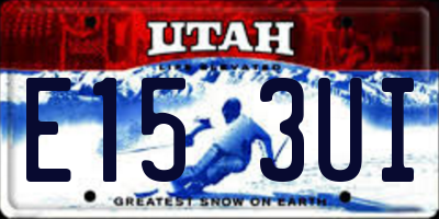 UT license plate E153UI