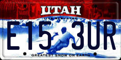UT license plate E153UR