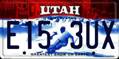 UT license plate E153UX