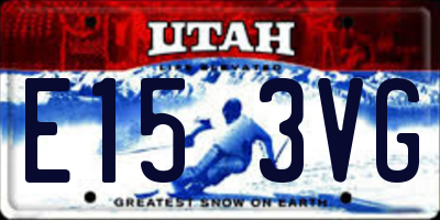 UT license plate E153VG