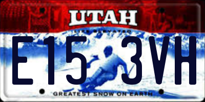 UT license plate E153VH