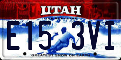 UT license plate E153VI