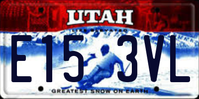UT license plate E153VL