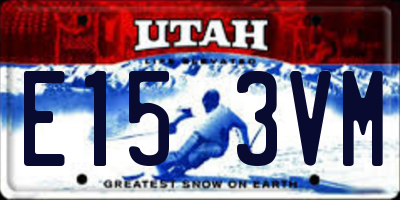 UT license plate E153VM