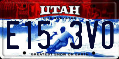 UT license plate E153VO