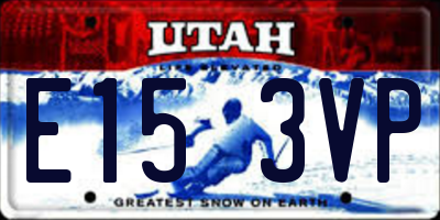 UT license plate E153VP