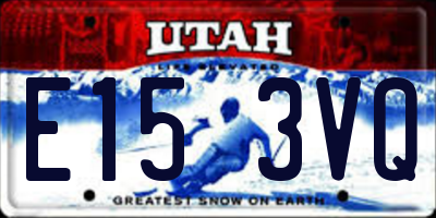 UT license plate E153VQ
