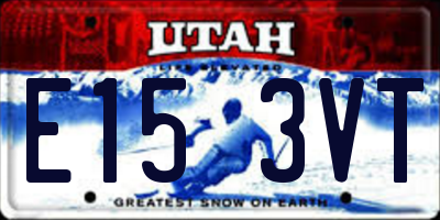UT license plate E153VT