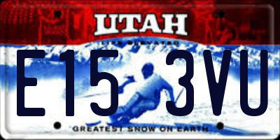 UT license plate E153VU