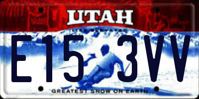 UT license plate E153VV