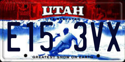 UT license plate E153VX