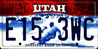 UT license plate E153WC