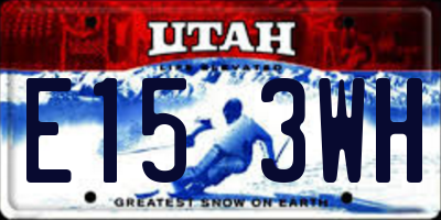 UT license plate E153WH