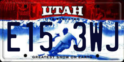UT license plate E153WJ