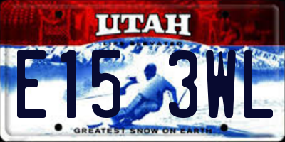 UT license plate E153WL
