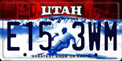 UT license plate E153WM