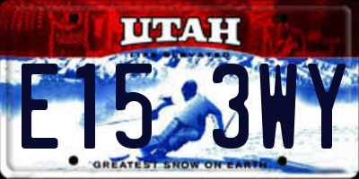 UT license plate E153WY