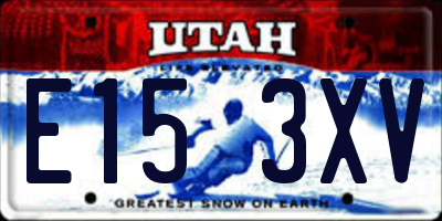UT license plate E153XV