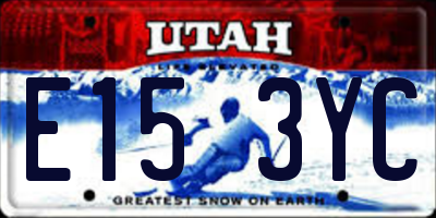 UT license plate E153YC
