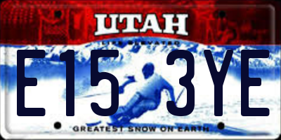 UT license plate E153YE