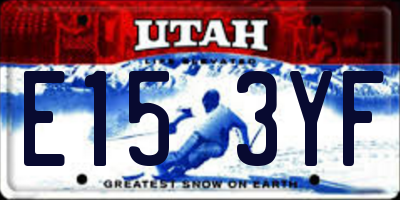 UT license plate E153YF