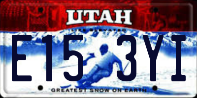 UT license plate E153YI