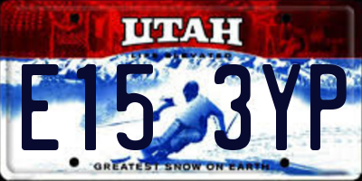 UT license plate E153YP